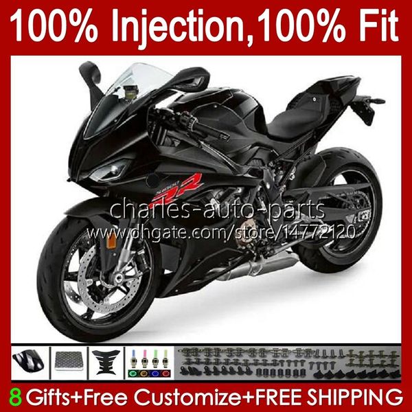 Molde de injeção Fairings OEM para BMW S-1000 S1000 S 1000 Matte Preto RR S-1000 19-21 Bodywork 21NO.10 S1000-RR S1000RR 19 20 21 22 S 1000RR 2019 2020 2021 100% Fit Bodys