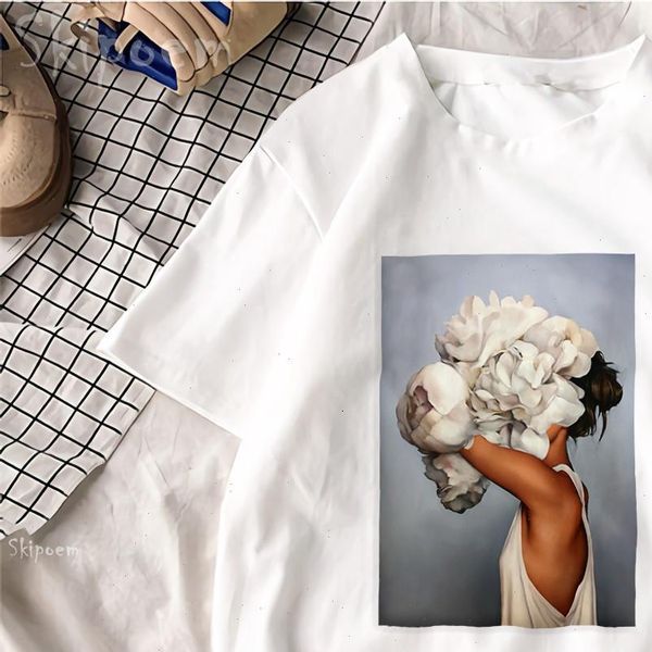 

women t shirt ricorit print cotton harajuku aesthetics tshirt short sleeve amp tees fashion casual couple, White
