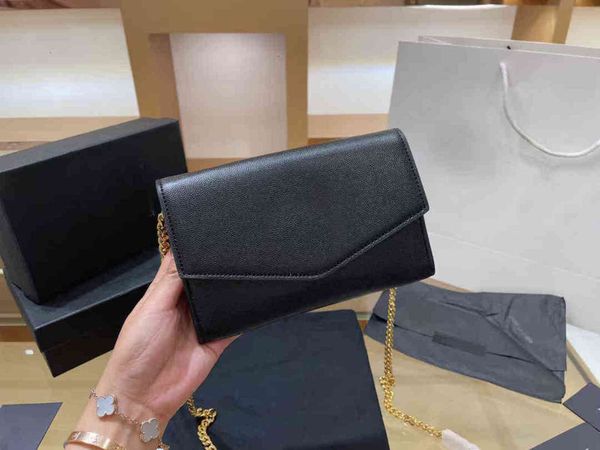 

designershigh-end brand luxury ladies diagonal bag metal chain belt with card holder and gift box