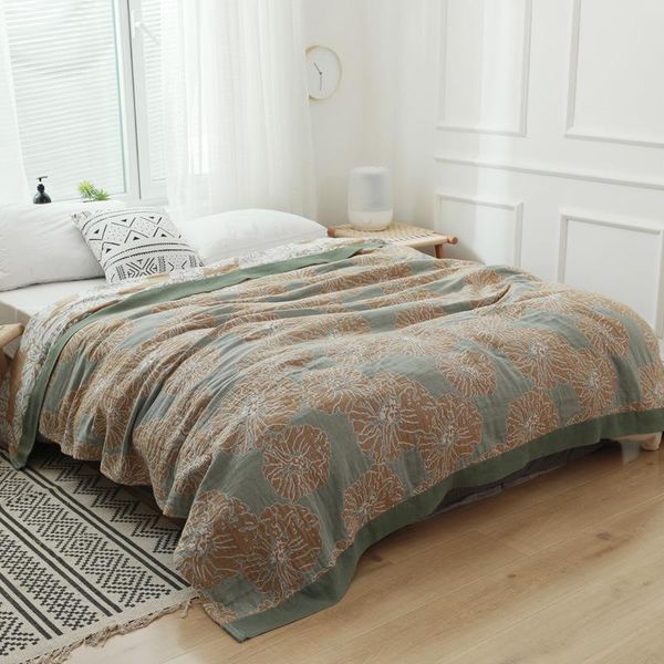 

outdoor travel fluffy peony toweling coverlet blanket bedding breathable multifunction summer throw for home living room blankets