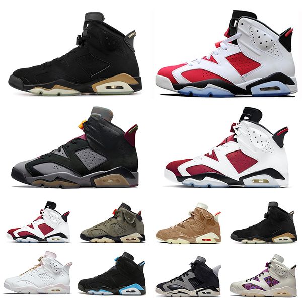 

2022 6 6s mens basketball shoes sneakers black infrared olive unc tech chrome marron electric green dmp carmine bordeaux psg men outdoor tra