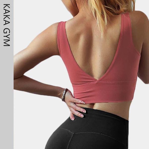 

gym clothing women sports vest female v - shaped back underwear running bra shockproof yoga fitness, White;black