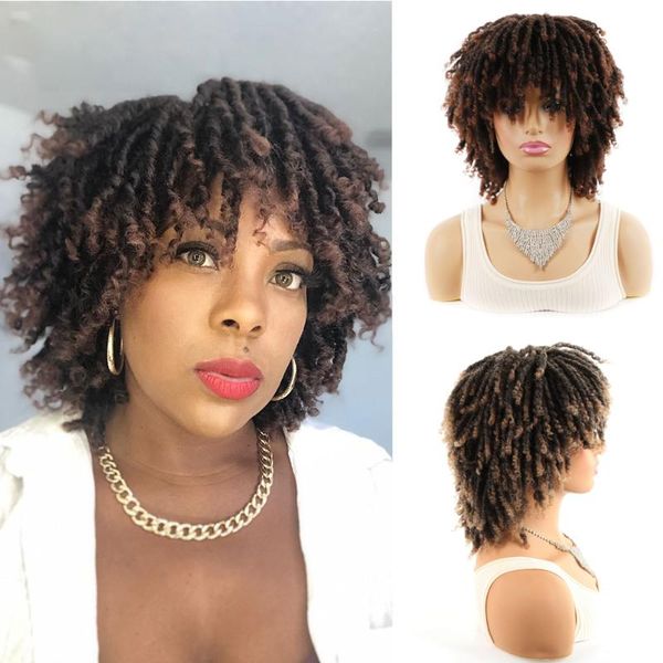 

synthetic wigs dan bo short braid black/brown/red/multicolor soft artificial wig knitted crochet wig, suitable for black women