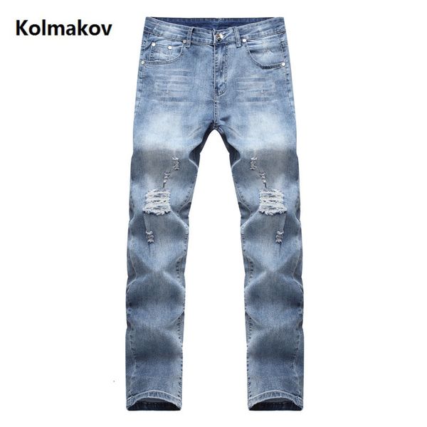 

men's pants spring new ripped jeans for men black classic fashion designer denim skinny jeans men's casual slim fit trousers size