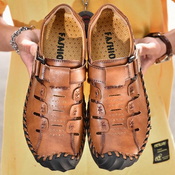 

sandals holes naturalizer men shoes mesh geta designer mens fashion sandalia masculina outdoor casual summer 2021 breathable, Black