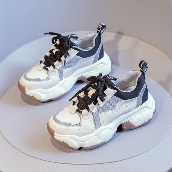 

dad shoes women's 2021 autumn and winter new korean version shows small feet, thick soled inner raised net , running