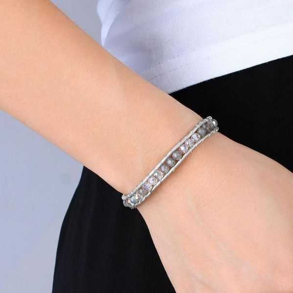 

charm bracelets kelitch crystal stone beads leather women adjustable jewelry accesorios female fashion bulk bracelet, Golden;silver