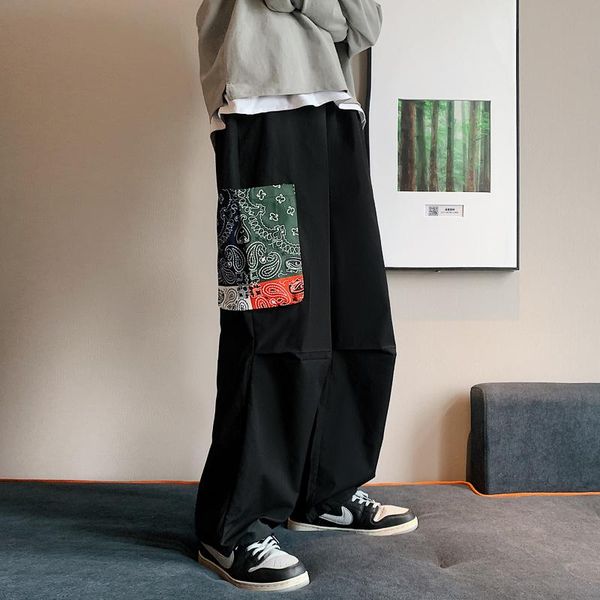 

men harajuku harem pants 2021 loose mens streetwear vintage joggers male casual korean fashions black trousers men's