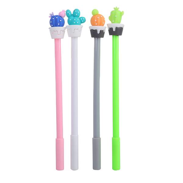 

gel pens 4pc cute succulent cactus pen cartoon creative black signature water accessories office school supplies korea stationery