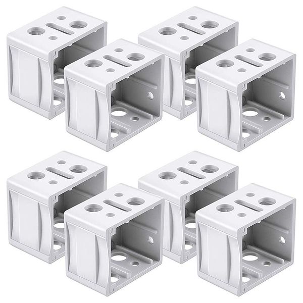 

1 inch blind brackets white profile box mounting bracket window blinds headrail bracket (8)