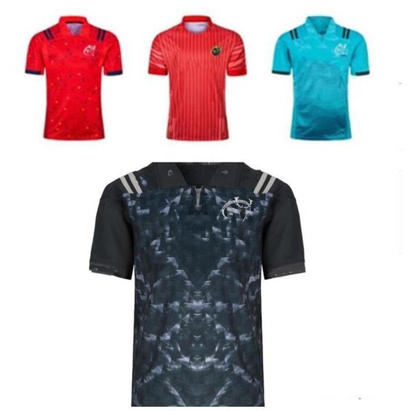 

2021 munster city league rugby jersey national team home court away game 17 19 black red green shirt uniform polo t-shirt, Black;gray