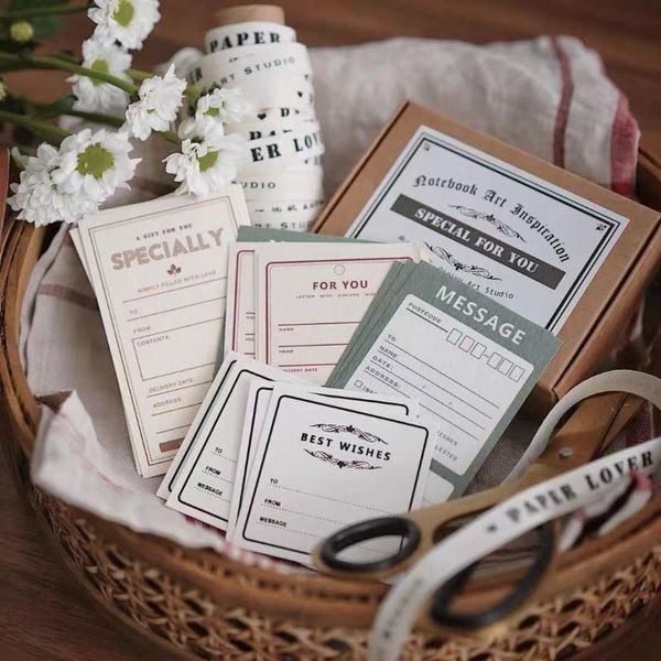 

gift wrap vintage special list memo set for card making diy scrapbooking journal note
