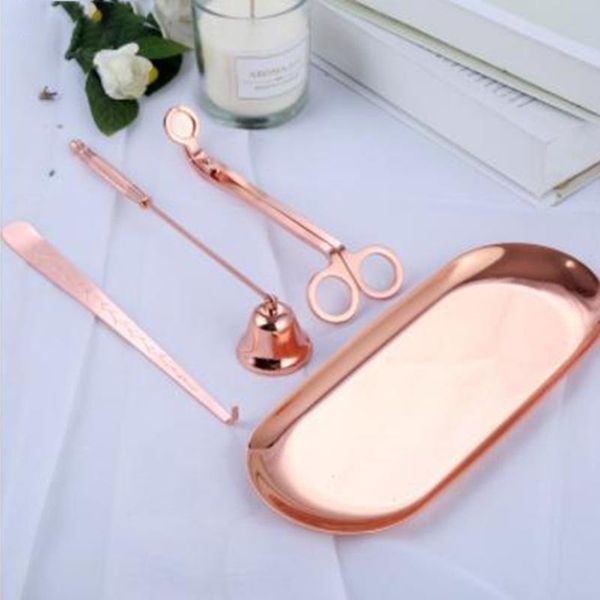 

craft tools 4pcs luxury candle accessory set extinguisher snuffer dipper oil lamp trimmer scissor cutter hook
