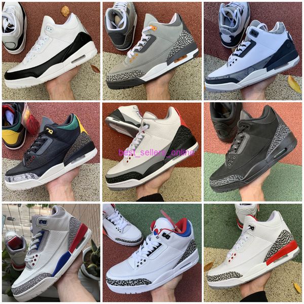 

new arrival jumpman 3 unc 3s 2021 mens basketball shoes fragment knicks rivals satin chicago trainers sports sneakers size 40-47