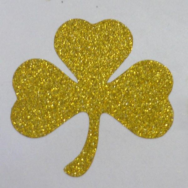 

shamrock gold glitter sparkle sticker label envelope seals gift wrap