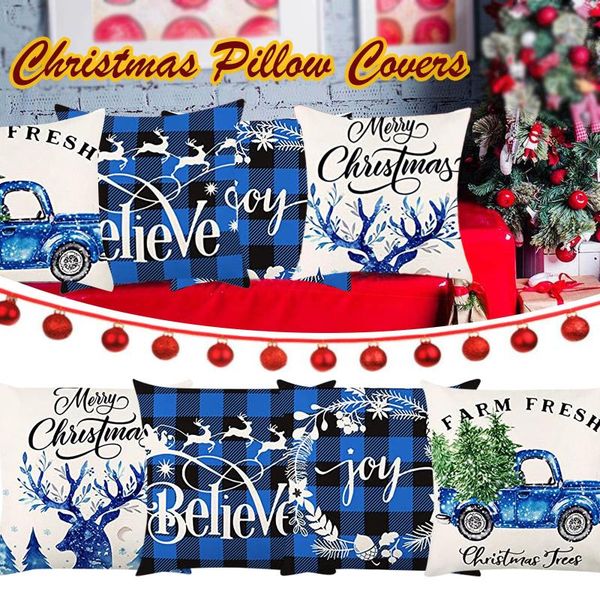 

interior decorations home christmas decor cushion cover survived pillow car case decoration