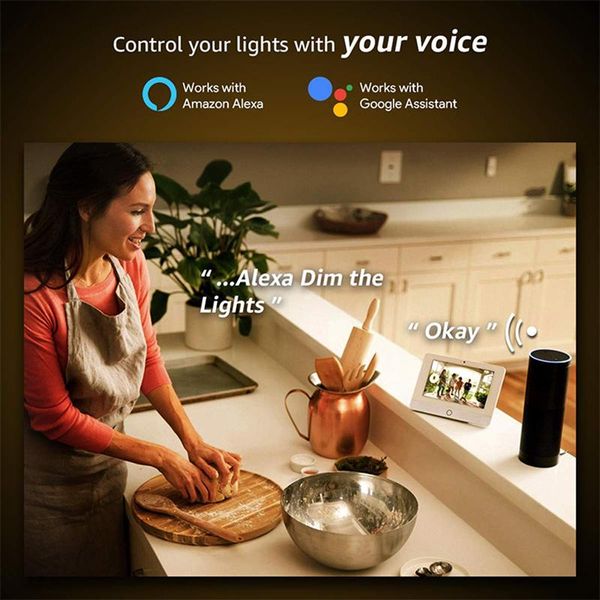 

smart home control led spotlight bulb ceiling light can be connected to wifi remote and voice 5w compatible with alexa