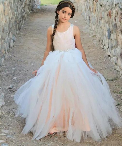 

girl's dresses flower girl elegant champagne lace appliquÃ© sleeveless cascading kids pageant gowns for weddings first communion, Red;yellow