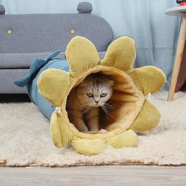 

cat bed house soft plush kennel zipper puppy cushion small dogs cats nest winter warm sleeping pet dog mat supplies beds & furniture
