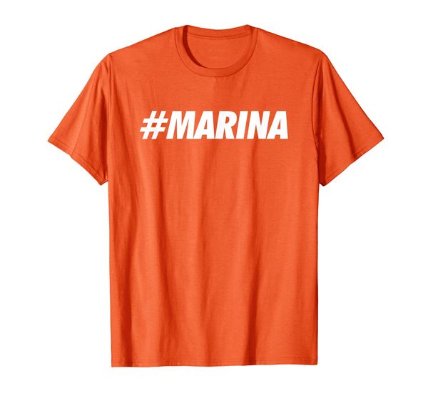 

#marina hashtag social network media marina name t-shirt, White;black