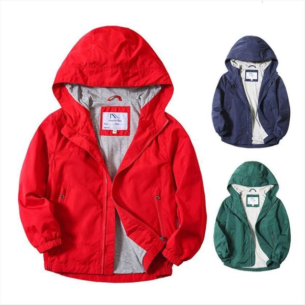 

thin jacket children boys outwear spring fashion windproof hooded cotton jackets for 3 14 yrs kids clothes, Blue;gray
