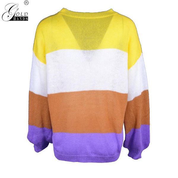

women's sweaters autumn winter sweater fashion stripe knitted women and pullovers multi-colored causal jumper pull female 2021, White;black