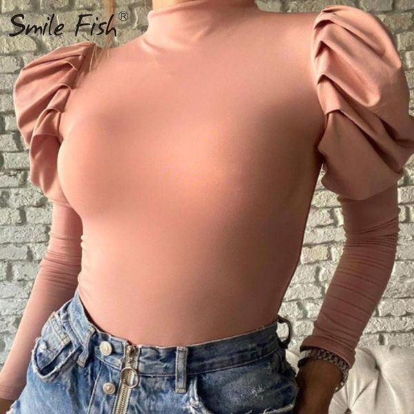 

women's blouses & shirts femme evening party outwear bodycon office lady black 2021 summer casual women puff sleeve g2588, White