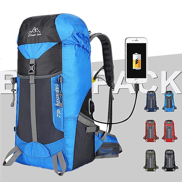 

outdoor bags 45l man woman climbing hiking camping backpack sport pack waterproof trekking bag travel rucksack tourism daypacks