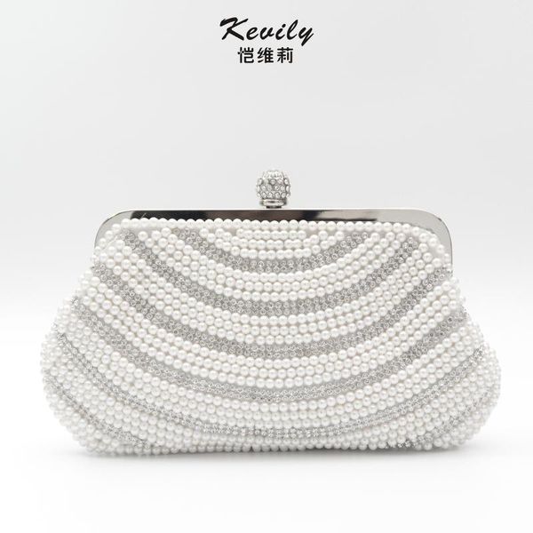 

kaiweili striped diamond korean pearl bag annual wedding dress cheongsam dinner evening bags