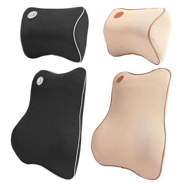 

seat cushions car pillow headrest neck waist lumbar back cervical vertebral curve in accordance with human body support 3d memory foam