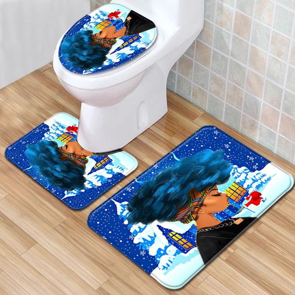 

african beauty pattern bathroom mat set rugs rug bath toilet carpet mats