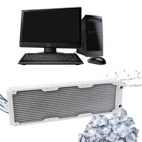 

lapcooling pads 360mm aluminum computer radiator water cooler 18 tube cpu heat sink exchanger w89c