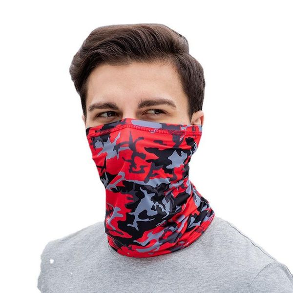 

cycling caps & masks fashion men women head face neck sunshade collar gaiter tube bandana scarf sports headwear dustproof outdoor fishing, Black