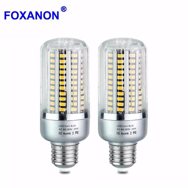 

bulbs foxanon 4pcs led lamp e27 e14 220v 110v ampoule lumieres indoor outdoor lighting corn bulb chandelier 5w 10w 15w 20w 25w smd5736