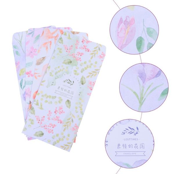 

gift wrap 4 sets cartoon writing stationery paper floral with envelope