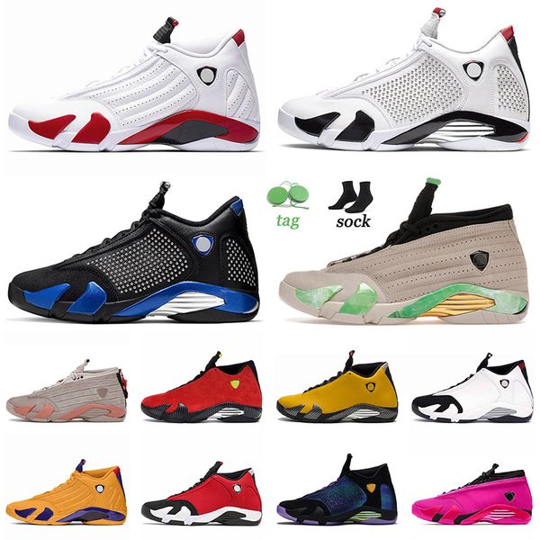 

2021 og jumpman 14 14s xiv basketball shoes candy cane hyper royal gym blue black red mens womens sneakers trainers 40-47
