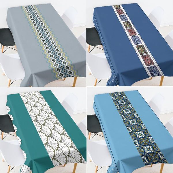 

table cloth geometric stripe printing waterproof room decoration aesthetic dining decor picnic blanket party