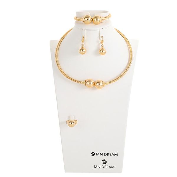 

earrings & necklace arrival dubai gold women party jewelry set wedding bracelet earring ring african beads, Silver