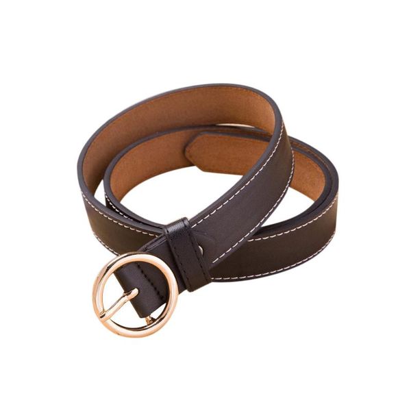 

belts jaycosin fashion women's vintage accessories o-shape thin leisure leather belt classic advanced elasticity, Black;brown