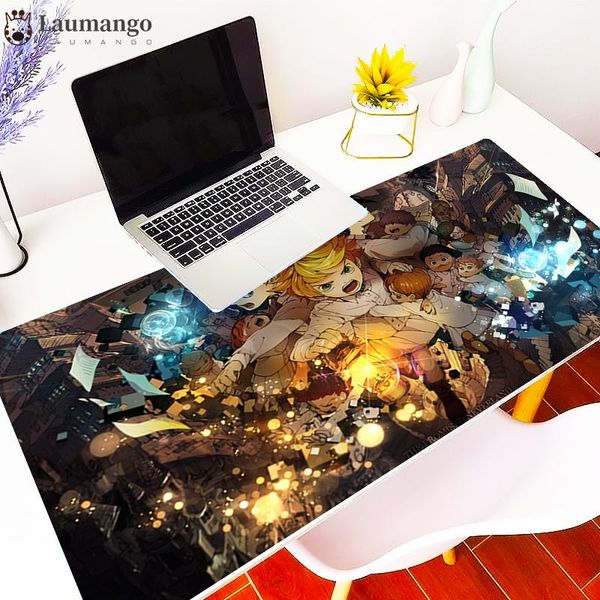 

mouse pads & wrist rests the promised neverland pad large gaming anti-slip natural rubber pc computer gamer mousepad accessories desk mat