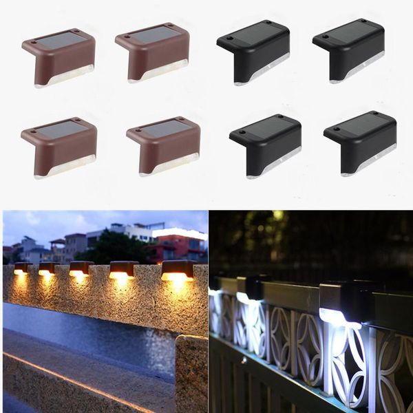 

solar lamps lights step waterproof led power garden light lamp decoration for stair outdoor