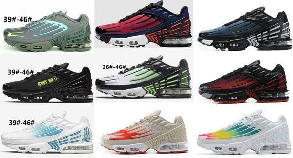 

2021 arrival tn plus 3 tuned aÃ¬r mÃ x mens running shoes classic outdoor triple black white athletic sneakers men requin blue spider big size