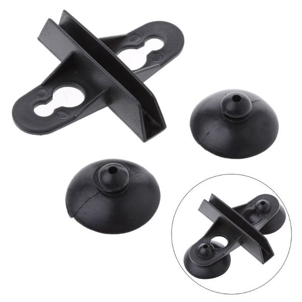 

5pcs aquarium fish tank suction cup divider black plastic sheet holders decorations