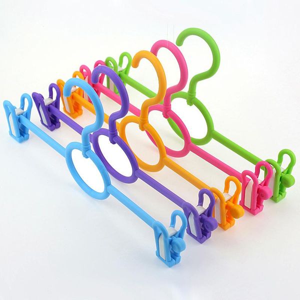 

hangers & racks 10pcs/lot 31cm coloured plastic trousers rack/antiskid pants hanger/