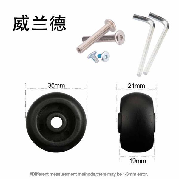 

bag parts & accessories luggage single wheel replacement suitcase password box rotating casters fashion caster, Black