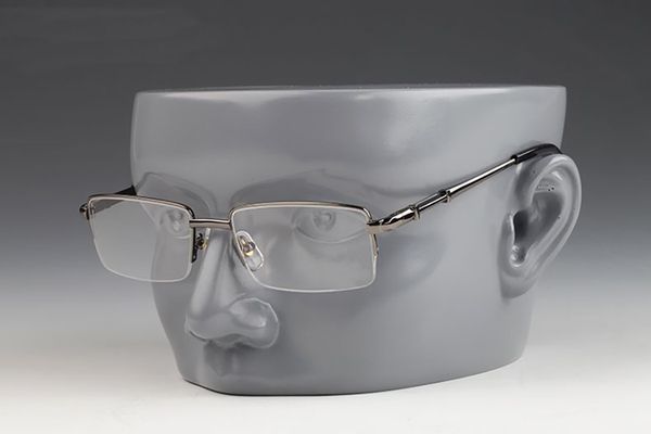 

Fashion Sunglasses Frames Carter Brand Gafas Metal Gold Semi Rimless Rectangle Women Men Plain Glasses Design Metal Buffalo Horn Legs Eyeglasses