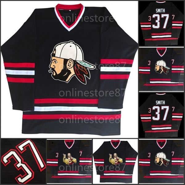 

vintage kevin smith fan series bobhawks hockey jersey tv jay and silent bob's secret stash jersey embroidery stitched any number your n, Black