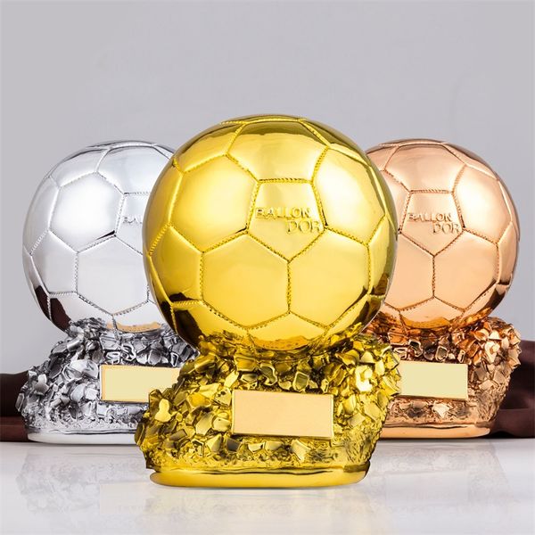 

new ballon d'or trophy football golden ball award home decor trofei calcio world's outstanding player mvp soccer fans craft souven