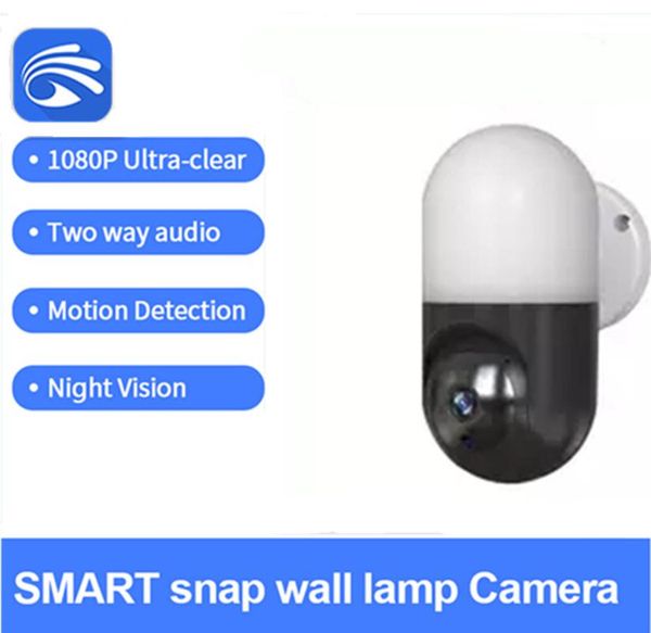 

yoosee wireless ptz automatic tracking motion detetion ip camera wifi two-way audio ir night vision wall lamp cameras