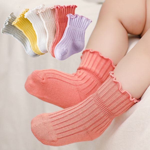 

summer baby girls socks toddlers bow long sock kids knee high soft cotton mesh spanish style children 0-5 years breathable socks 5pairs, Pink;yellow